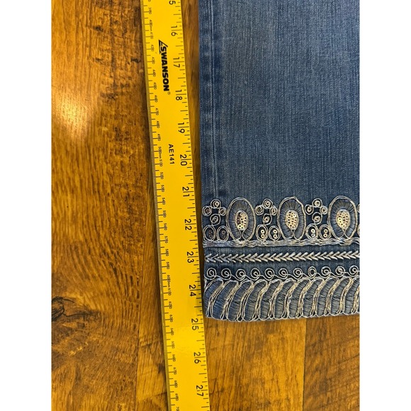 Soft Surrounding Straight Leg Ankle 10p Silver Cuffed Jeans - Picture 5 of 6